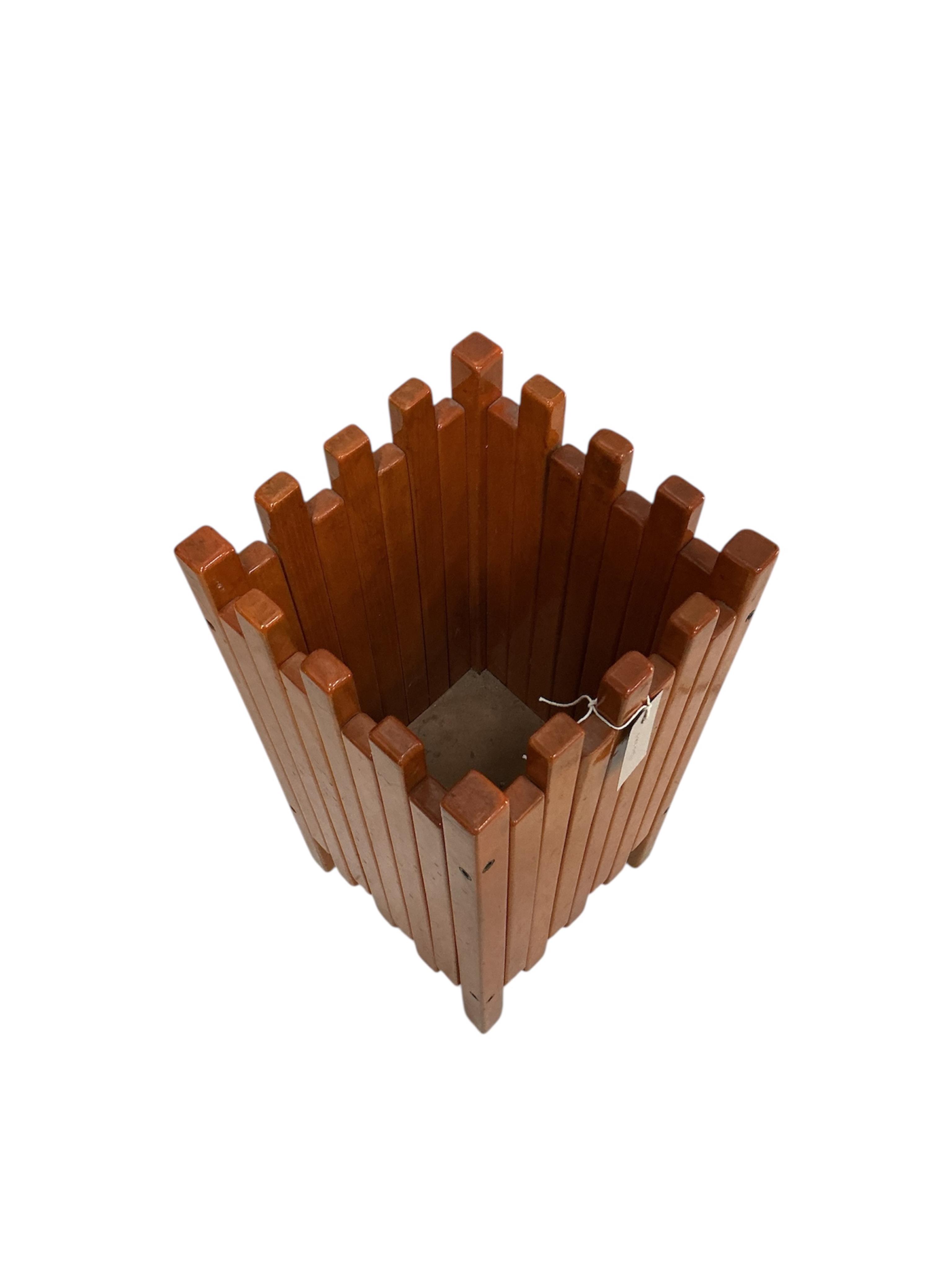 An Italian modern umbrella stand by Ettore Sottsass for Poltronoua, Italy, circa 1970's, height 56cm